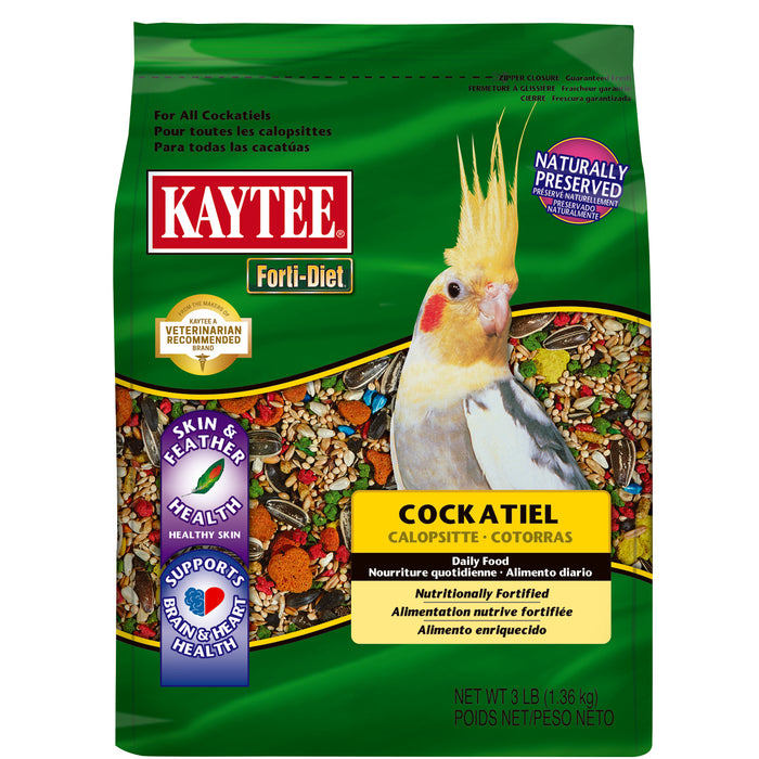 Kaytee Forti-Diet Cockatiel, 3 pounds