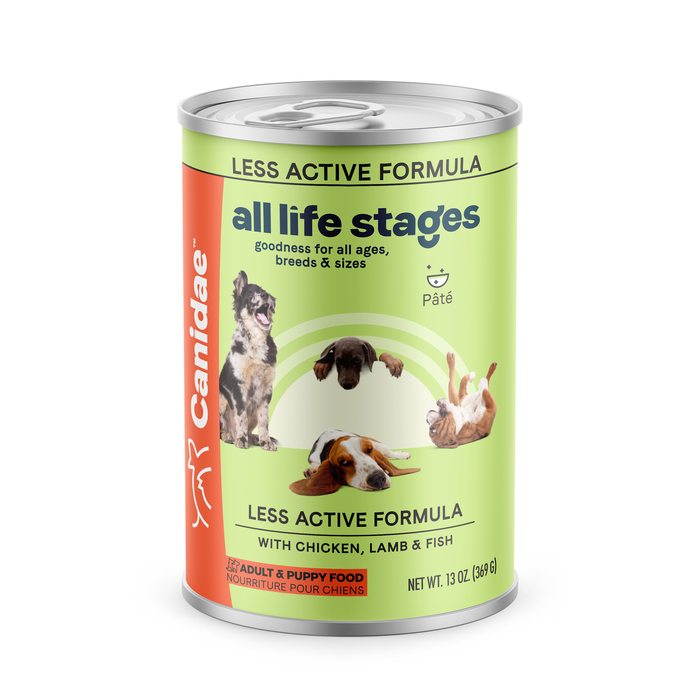 CANIDAE All Life Stages Less Active Canned Dog Food Chicken, Lamb & Fish 13oz
