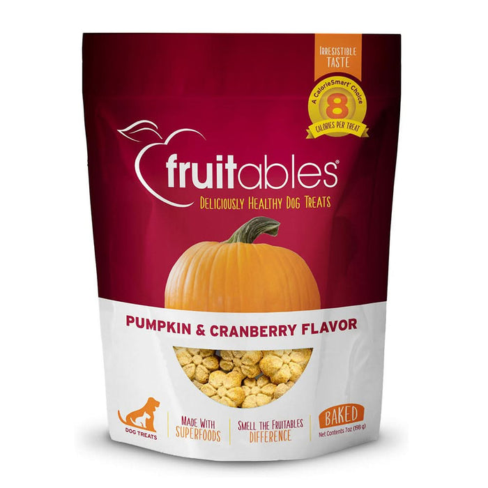 Fruitables Crunchy Baked Dog Treats Pumpkin & Cranberry 7oz