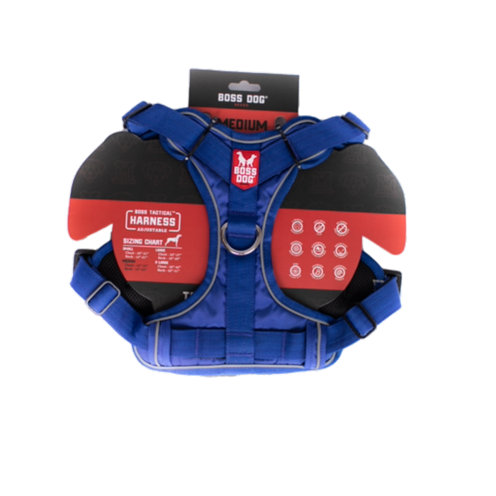 Boss Dog Tactical Dog Harness Blue MD