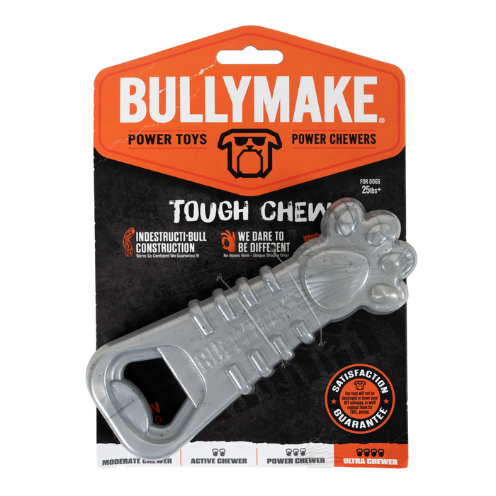 BullyMake Toss n' Treat Flavored Dog Chew Toy Paw Opener Chicken One Size