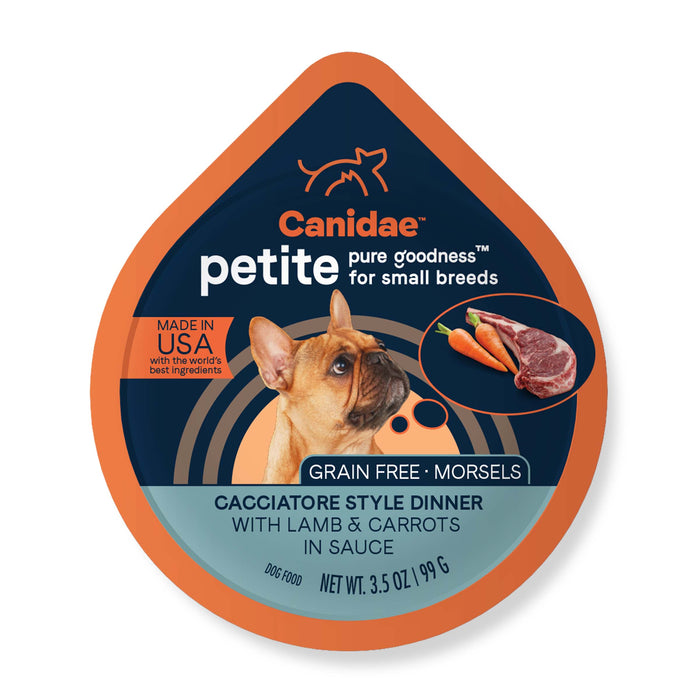 CANIDAE PURE Goodness Petite Small Breed Grain-Free Canned Dog Food Morsels w/Lamb & Carrots 3.5oz