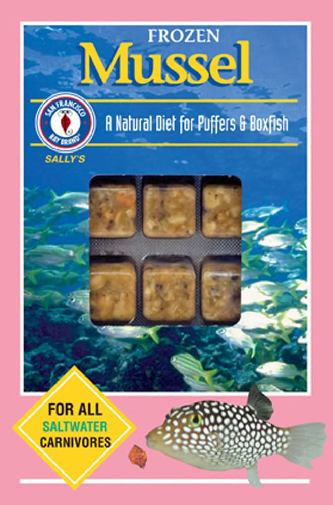 San Francisco Bay Brand Chopped Mussel Frozen Fish Food 3.5 oz 30 Coun ...
