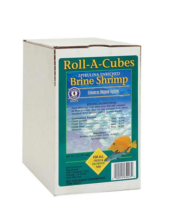 San Francisco Bay Brand Spirulina Brine Shrimp Frozen Fish Food 2 lb 216 Count