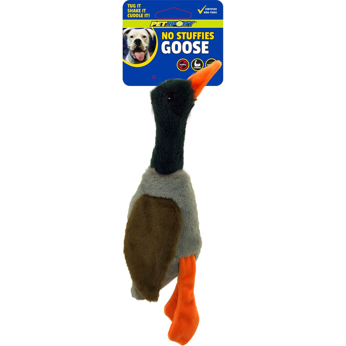 Petsport USA Tuff Squeaks Plush Dog Toy Goose Multi-Color