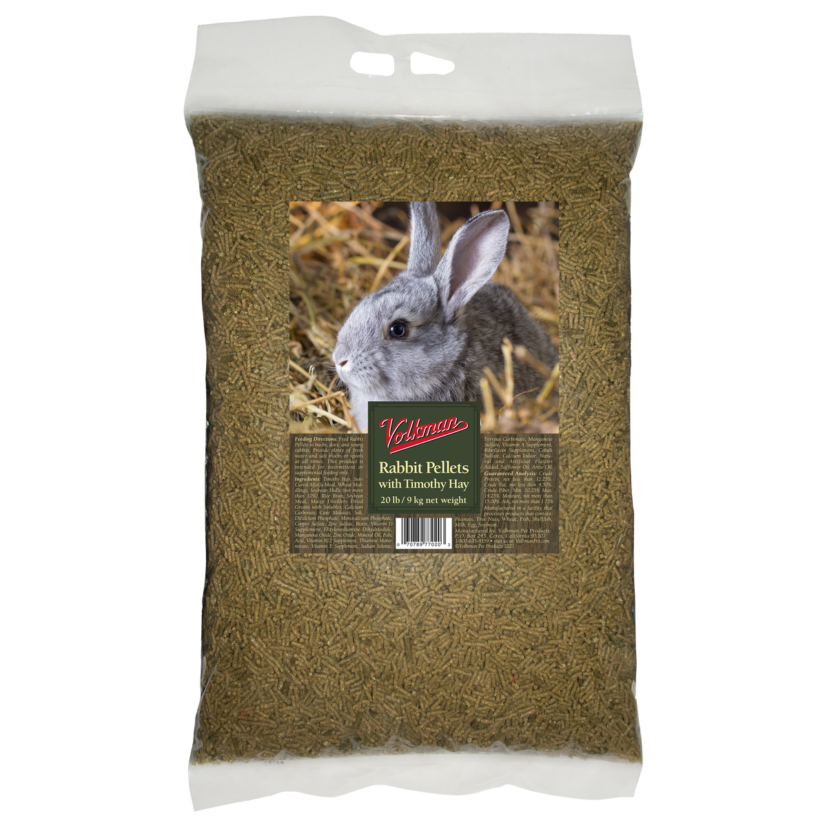 Volkman Seed Company Small Animal Rabbit Pellets Food 20 lb — AnimalWiz.com