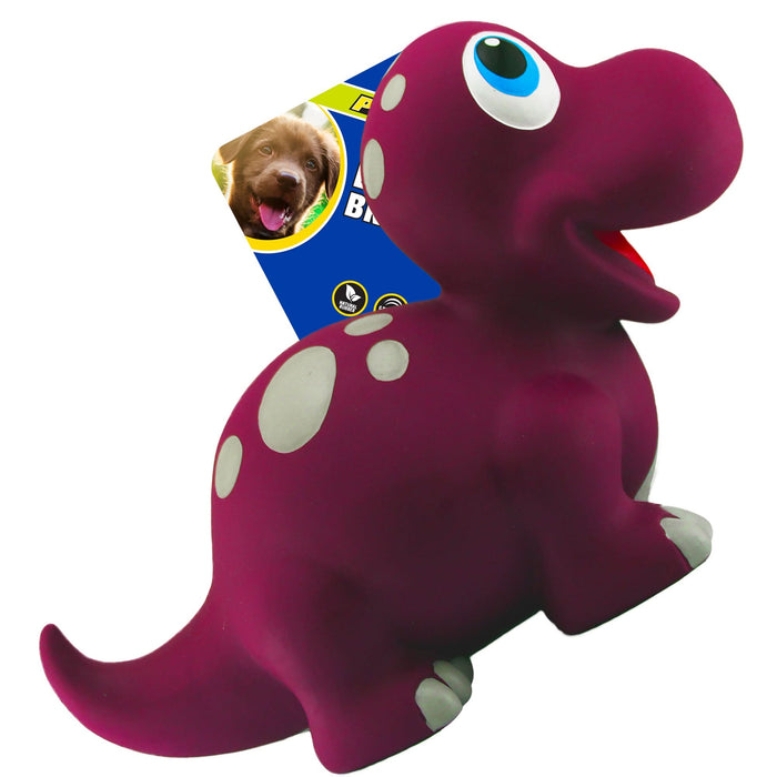 Petsport USA NaturFlex Dinosaur Latex Dog Toy Brontosaurus 9in Large
