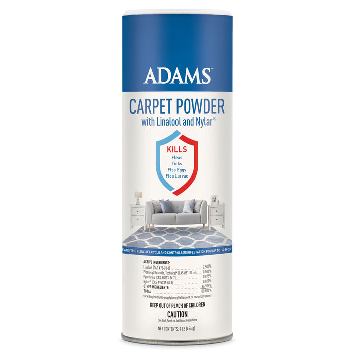ADAMS Carpet Powder with Linalool and Nylar 16 ounces