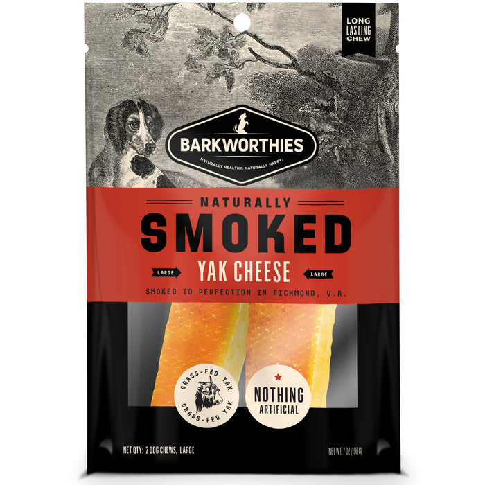 Barkworthies Smoked Yak Cheese Dog Treat LG/2ct - Image 2