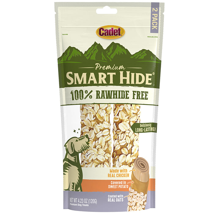 Cadet Smart Hide Rawhide Free Dog Chews Chicken, Sweet Potato, & Oats