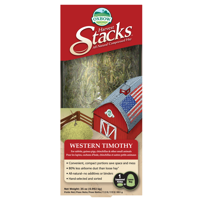 Oxbow Animal Health Harvest Stacks Western Timothy Hay Small Animal Treat 35oz