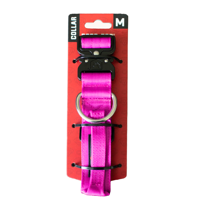 Boss Dog Tactical Adjustable Dog Collar Hot Pink MD
