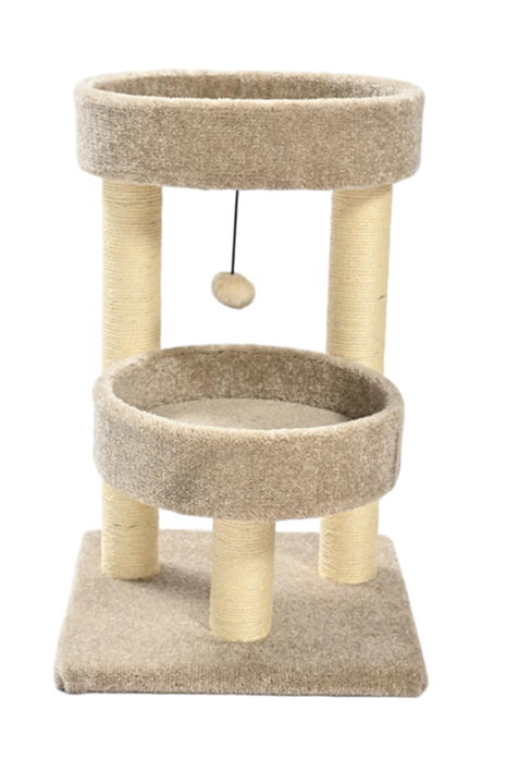 Max & Marlow 2 Level Carpet Cat Tower 24in - Image 2