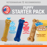 Nylabone Puppy Chew Starter Kit Chew Toy with Nubz Chew Treat Variety Small (1 Count)