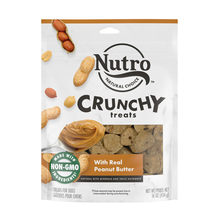 Nutro Products Crunchy Dog Treats Peanut Butter 16 oz