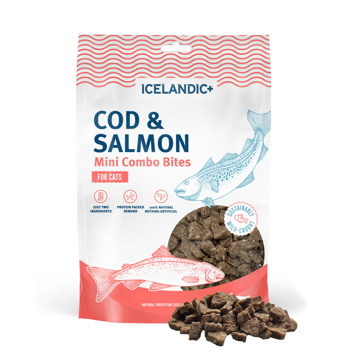 Icelandic+ Combo Bites Cat Treats Cod & Salmon Mini 1.7oz - Image 2