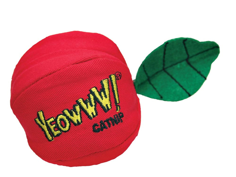 Yeowww! Apple Catnip Cat Toy Red, Green
