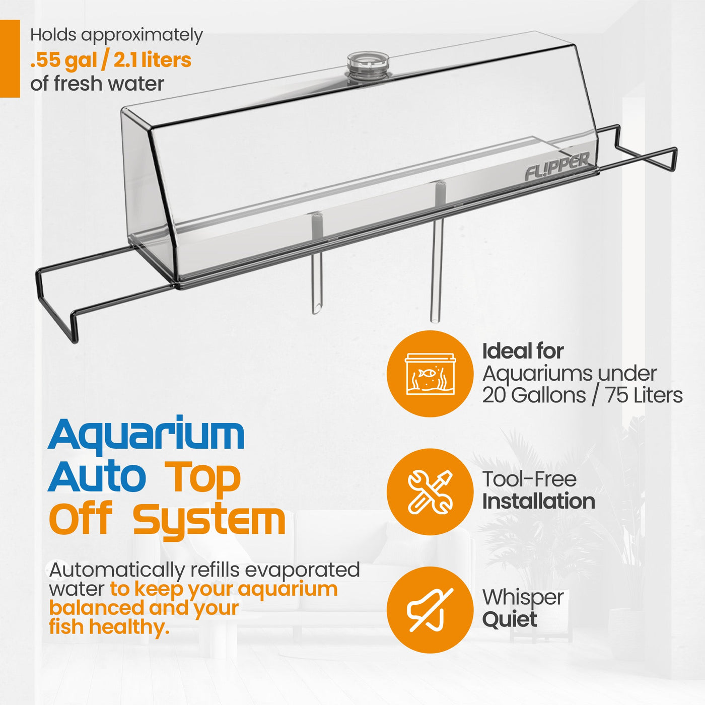 Flipper Auto Top Off (ATO) Reservoir — AnimalWiz.com