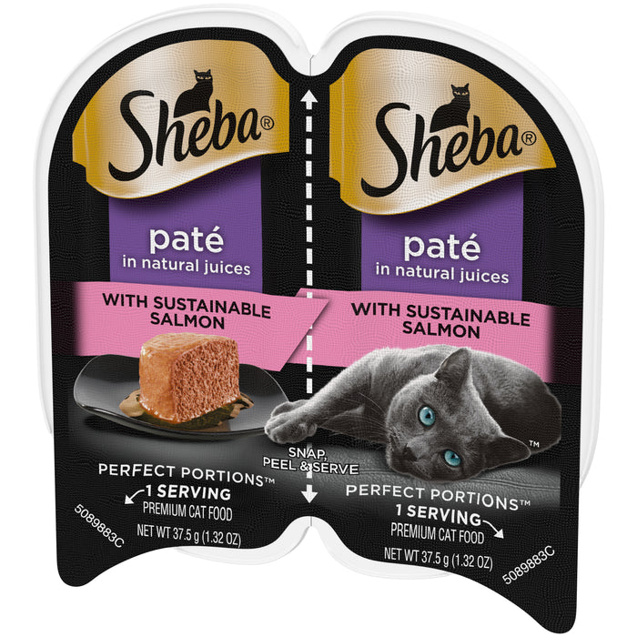 Sheba Perfect Portions Pate Wet Cat Food Salmon 2.65oz 24pk