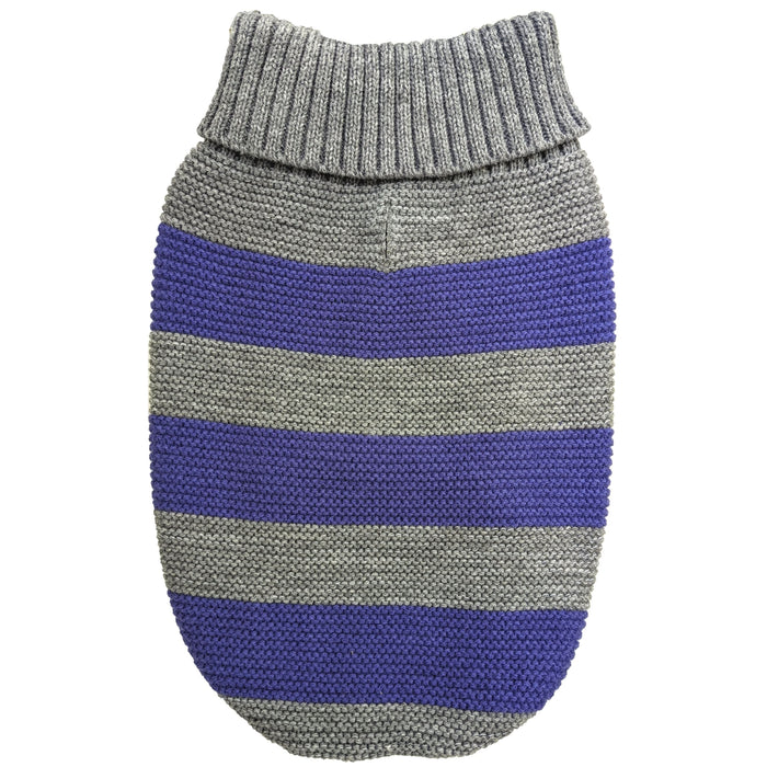 Fashion Pet Stripe Sweater Grey SM