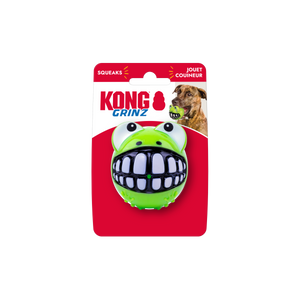 KONG Grinz Frog Dog Toy Green MD - Image 2
