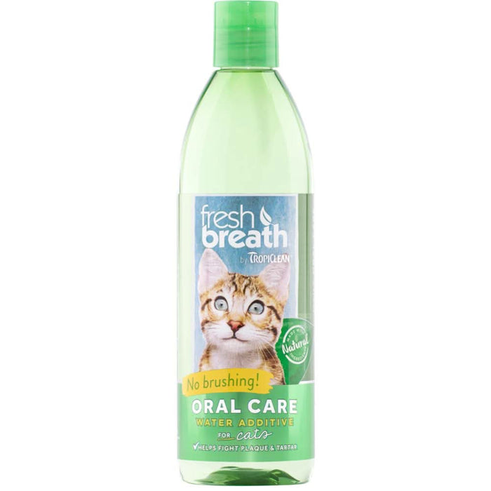 TropiClean Fresh Breath Oral Care Water Additive for Cats 16 Fl. oz