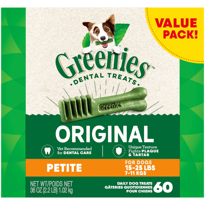 Greenies Dog Dental Treats Petite Original 36oz 60ct