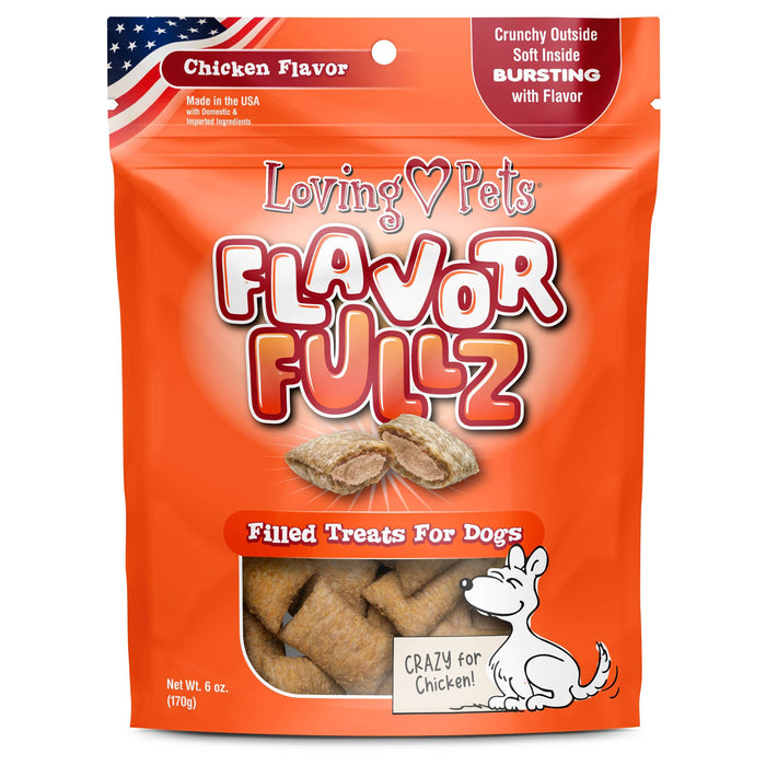 Loving Pets Flavorfullz Filled Dog Treats Chicken 6oz