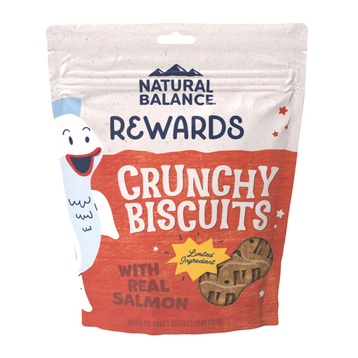 Natural Balance Pet Foods Rewards Crunchy Biscuits Dog Treats Salmon 14oz