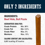 Cadet Bully Hide Sticks All-Natural Dog Chews Small Bully Stick Small (5 Count)