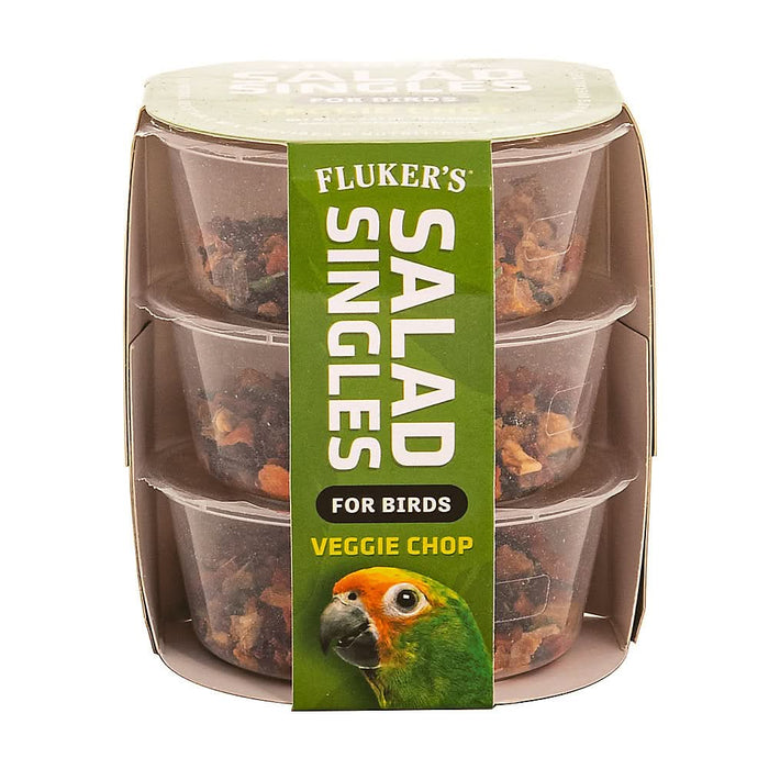 Fluker's Salad Singles Veggie Chop Blend for Birds 0.65oz 3pk