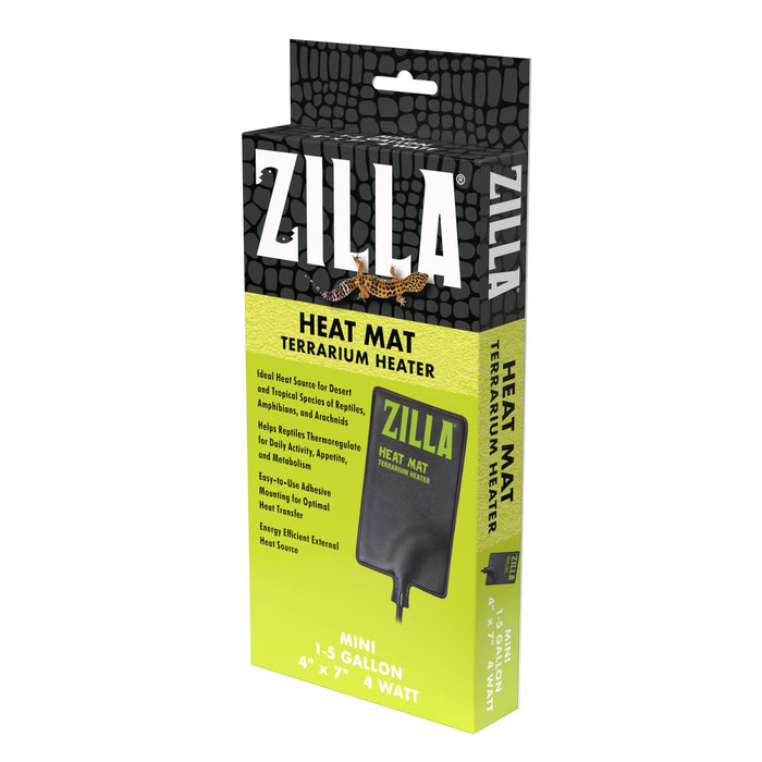 Zilla Terrarium Heat Mats Black Mini, 1-5 Gallon, 4 Watt