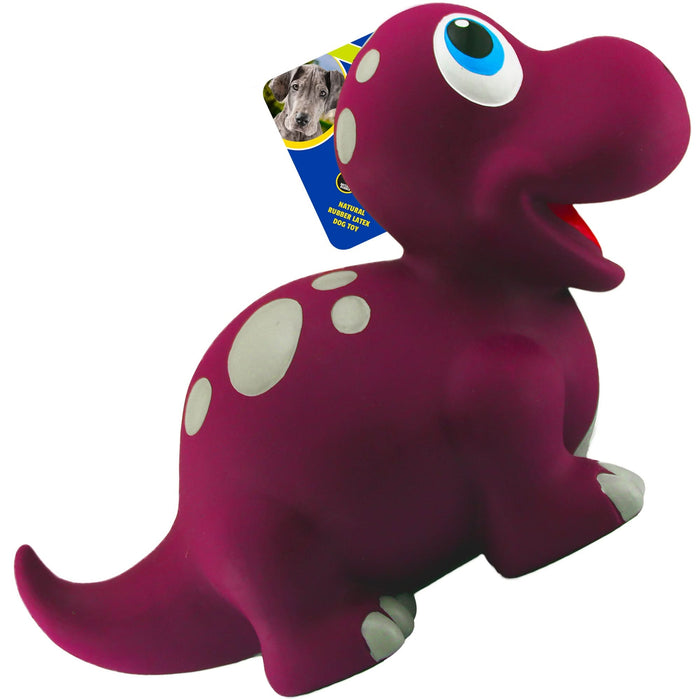 Petsport USA NaturFlex Dinosaur Latex Dog Toy Brontosaurus 12in Jumbo