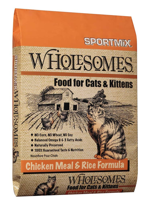 Wholesomes Dry Cat Food Chicken Meal & Rice 15lb