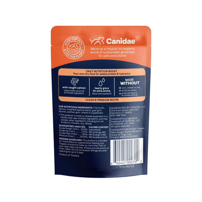 CANIDAE PURE Goodness Protein Topper for Dogs Wild-Caught Salmon in Gravy 3oz (Pack of 12)