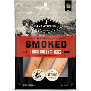Barkworthies Smoked Thick Bully Sticks Dog Treat MD 5-6in 3ct - Image 2