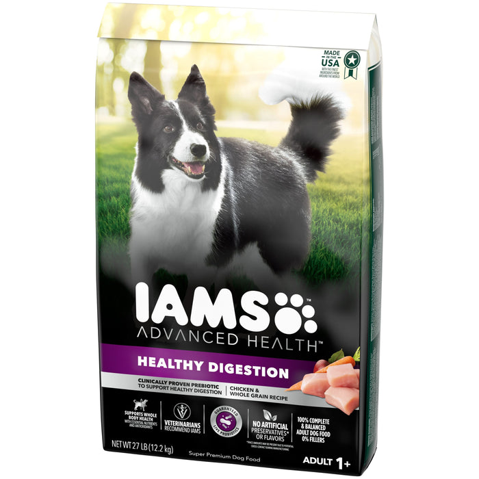 IAMS Advanced Healthy Digestion Adult Dry Dog Food Chicken & Whole Grains 27lb
