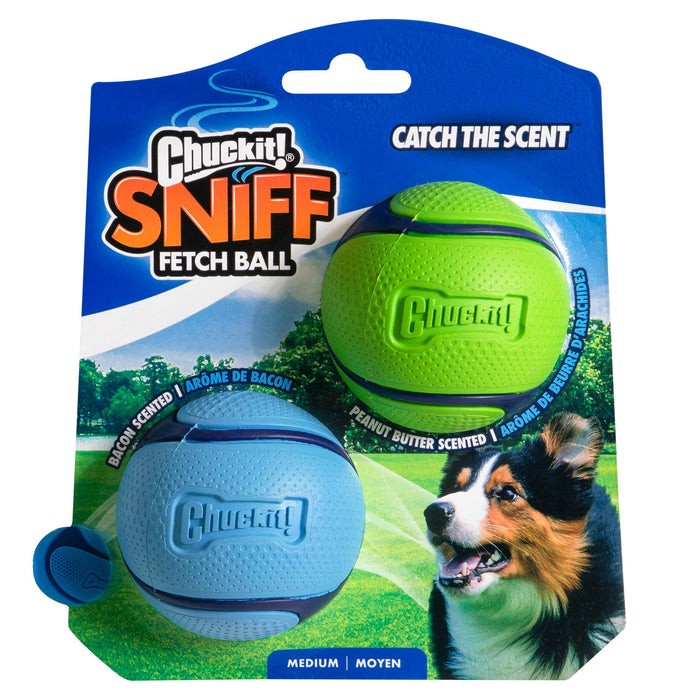 Chuckit! Fetch Sniff Ball Dog Toy MD 2pk
