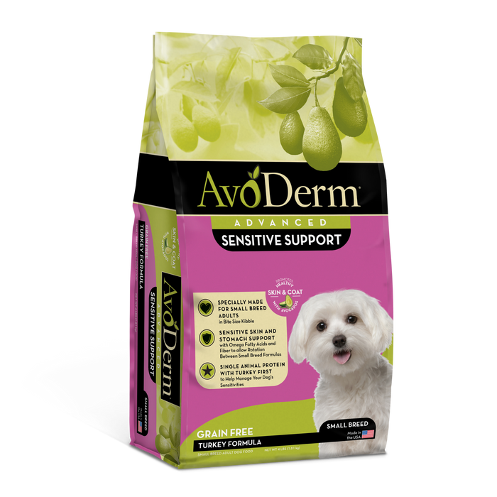 AvoDerm Natural Advanced Sensitive Support Small Breed Turkey Formula Dry Dog Food 4 lb