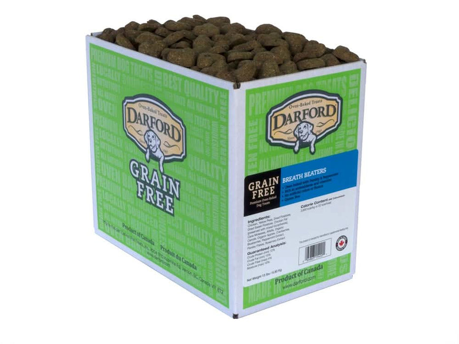 Darford Oven Baked Grain Free Dog Treats Breath Beaters 15 lb