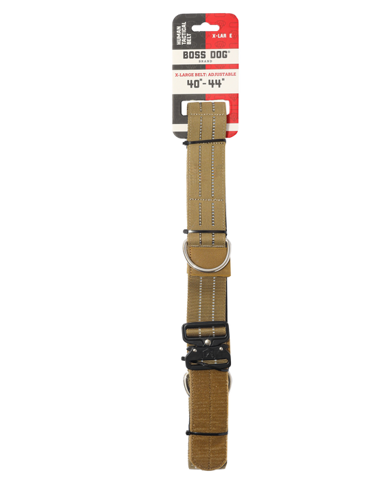 Boss Dog Human Boss Tactical Utility "Dog Walker" Belt Tan XL (40-44in waist)
