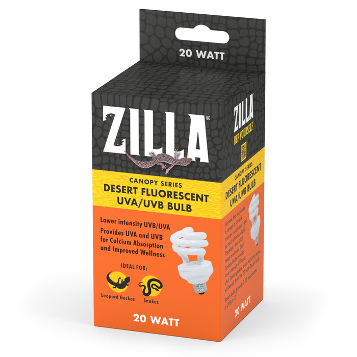 Zilla Canopy Series Fluorescent UVB/UVA Bulbs Desert 20 W