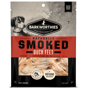 Barkworthies Smoked Duck Feet Dog Treat One Size/10ct - Image 2