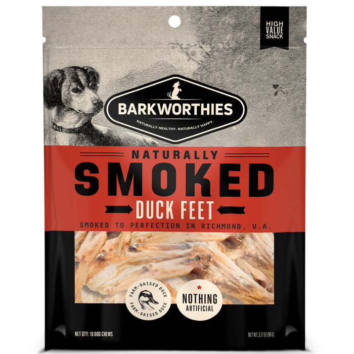 Barkworthies Smoked Duck Feet Dog Treat One Size/10ct - Image 2