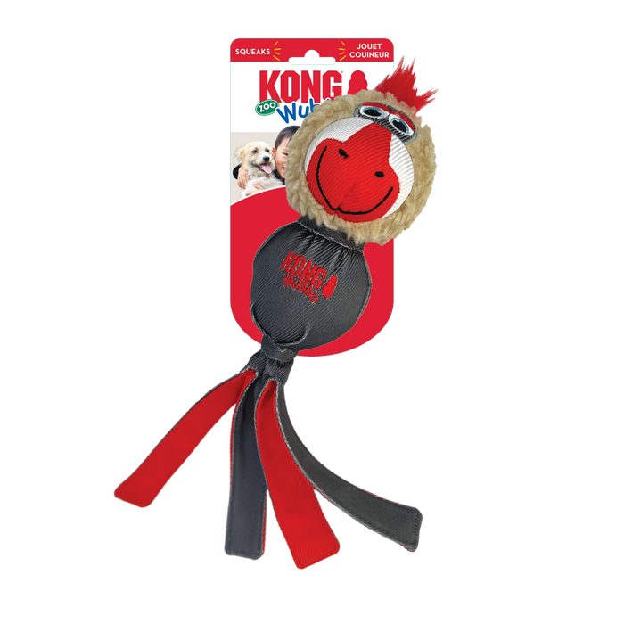 KONG Wubba Zoo Dog Toy Mandrill LG - Image 2