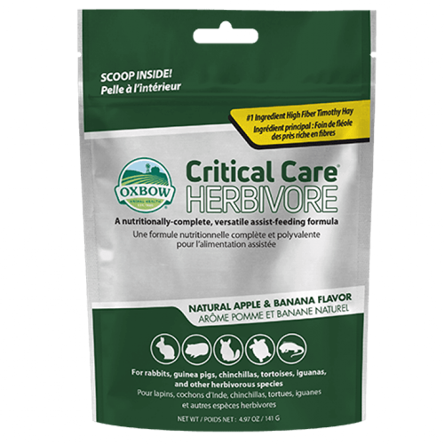 Oxbow Animal Health Critical Care Herbivore Feeding Formula Apple & Banana 4.97oz