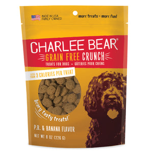 Charlee Bear Grain Free Crunch Dog Treats P.B & Banana 8oz - Image 2