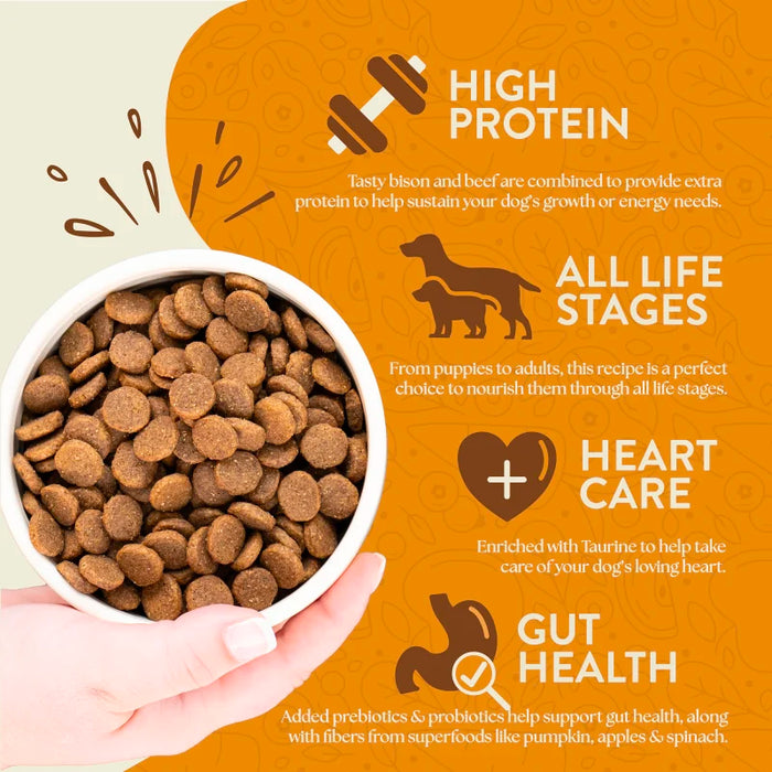 Earthborn Holistic Great Plains Feast Grain-Free Dry Dog Food Bison Meal & Vegetables 4lb