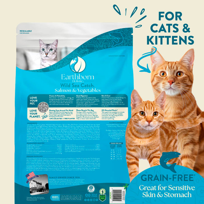 Earthborn Holistic Wild Sea Catch Grain Free Dry Cat Food 14lb