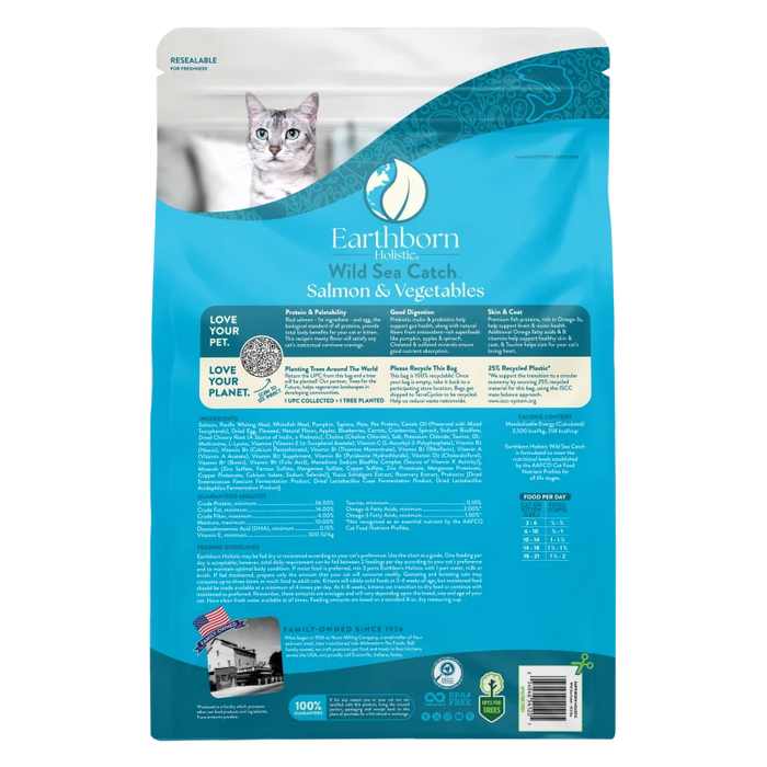 Earthborn Holistic Wild Sea Catch Grain Free Dry Cat Food 14lb